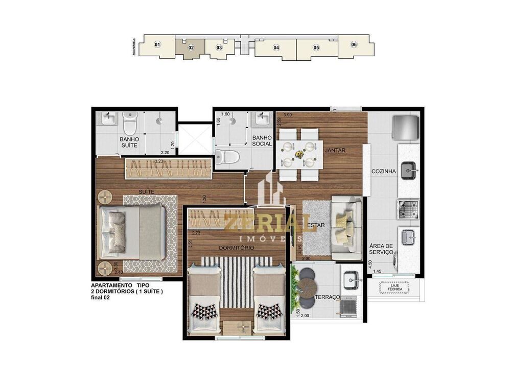 Apartamento, 2 quartos, 51 m² - Foto 3