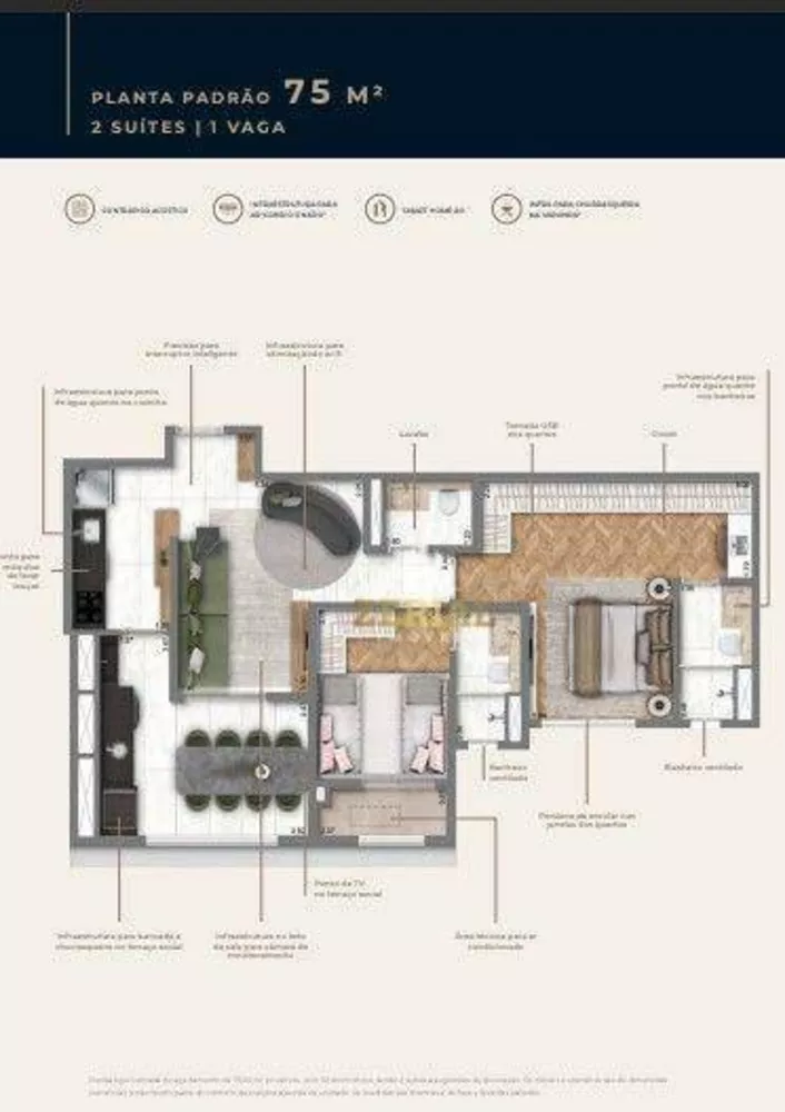 Apartamento, 2 quartos, 75 m² - Foto 7