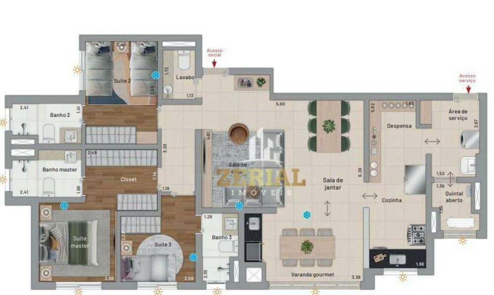 Apartamento, 3 quartos, 113 m² - Foto 2