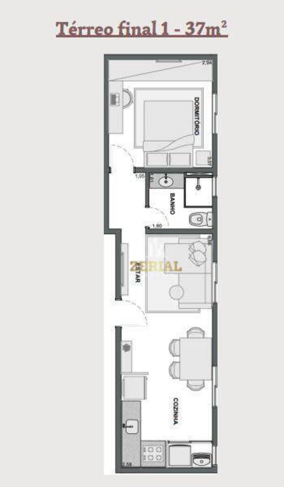 Apartamento, 1 quarto, 37 m² - Foto 3