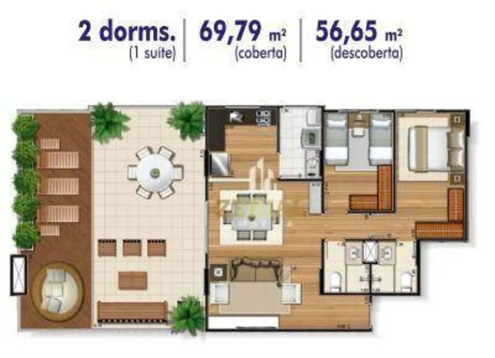 Cobertura, 2 quartos, 126 m² - Foto 1