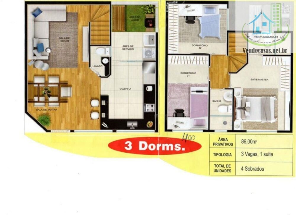 Casa, 2 quartos, 75 m² - Foto 6