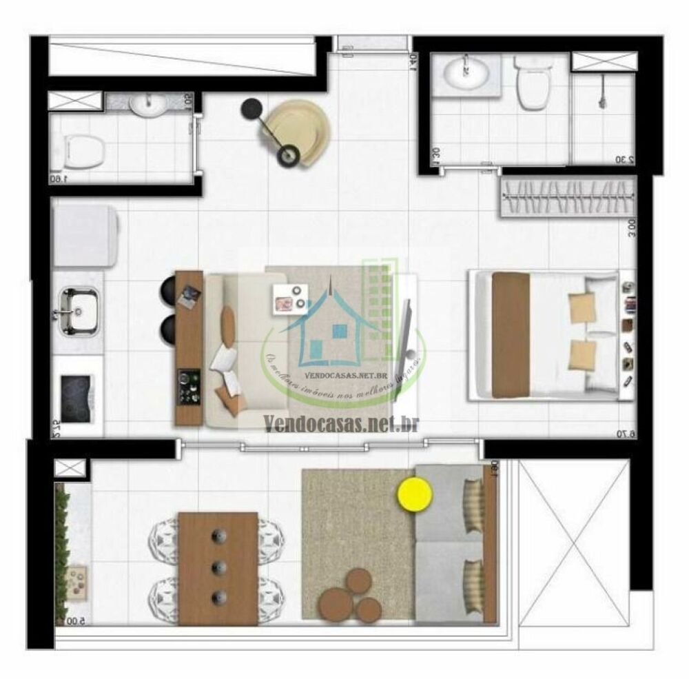 Apartamento, 1 quarto, 43 m² - Foto 4