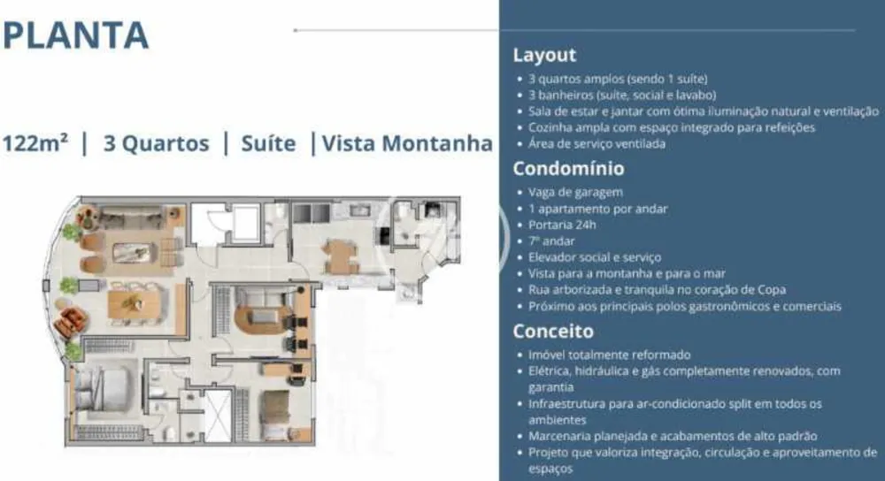 Apartamento, 3 quartos, 122 m² - Foto 1