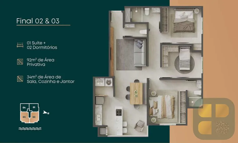 Apartamento, 2 quartos, 68 m² - Foto 9