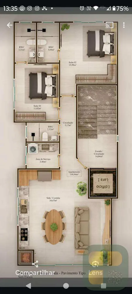Apartamento, 2 quartos, 110 m² - Foto 2