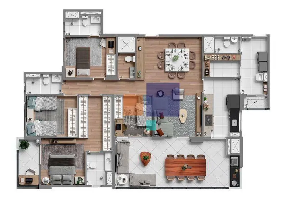 Apartamento, 4 quartos, 141 m² - Foto 1
