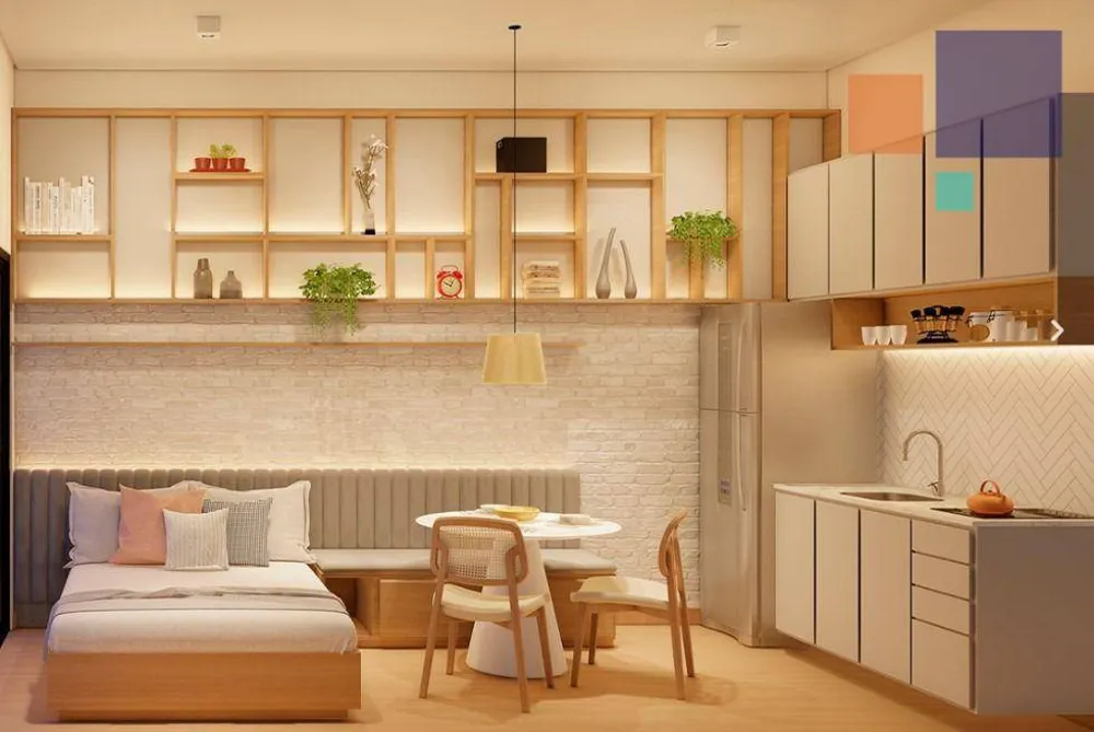 Kitnet-Studio, 34 m² - Foto 1