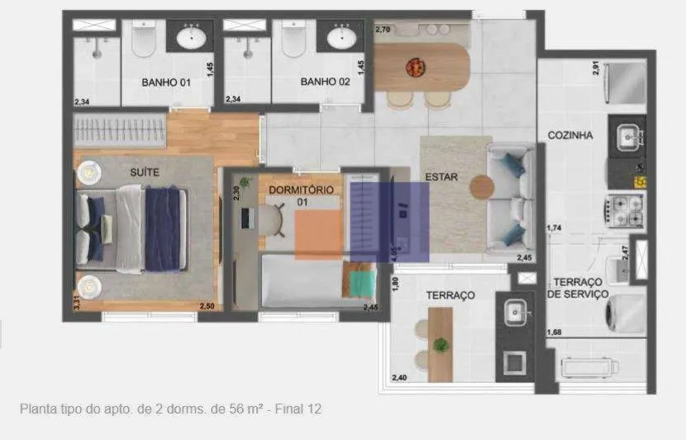 Apartamento, 1 quarto, 25 m² - Foto 1