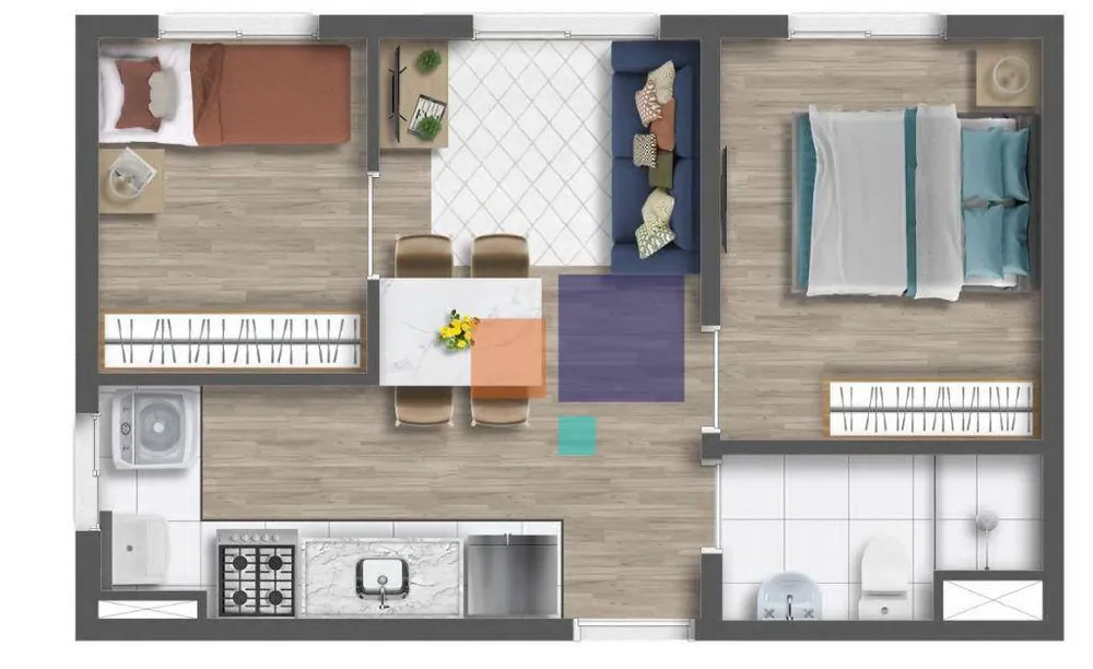 Apartamento, 2 quartos, 34 m² - Foto 1