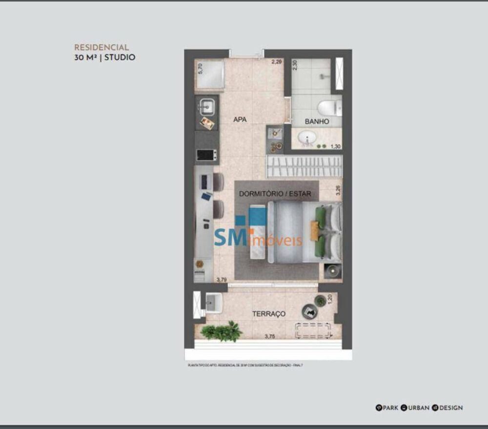 Kitnet-Studio, 30 m² - Foto 2