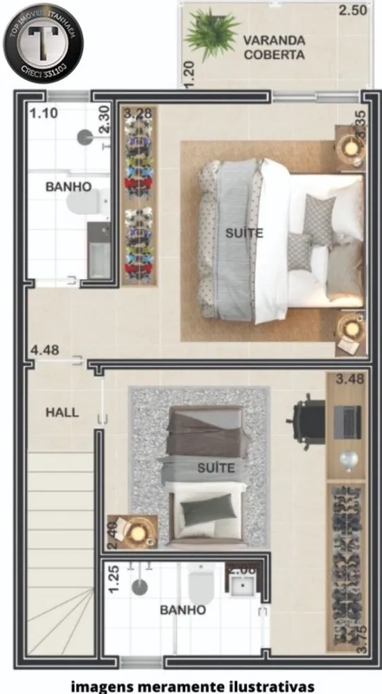 Casa, 2 quartos, 98 m² - Foto 12