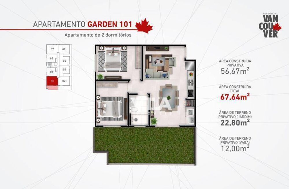 Apartamento à venda com 2 quartos, 65m² - Foto 1