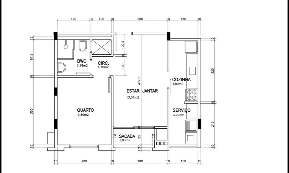 Apartamento, 1 quarto, 37 m² - Foto 14