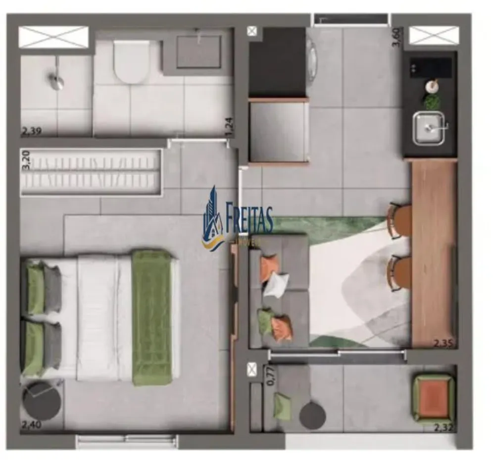 Apartamento, 1 quarto, 24 m² - Foto 14