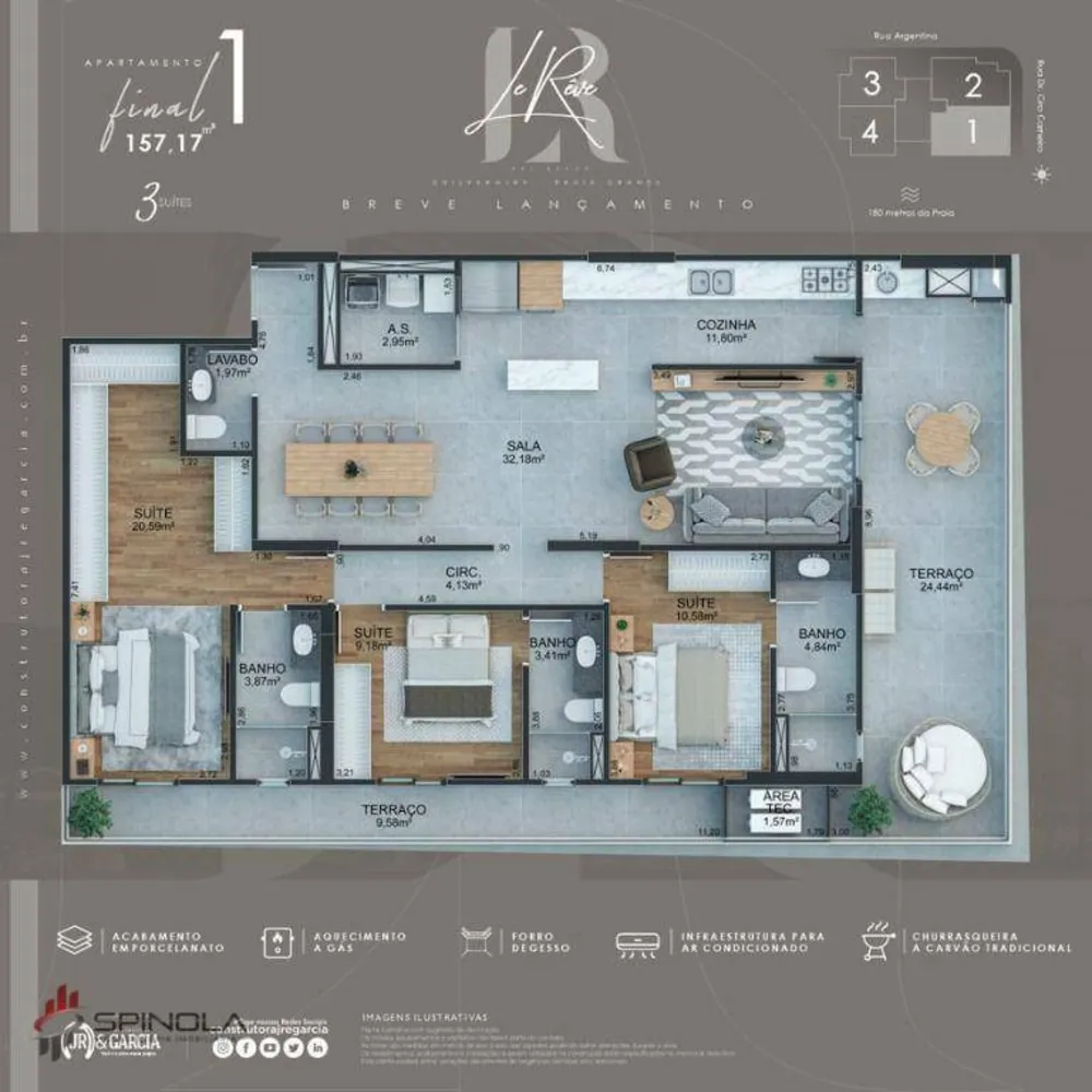 Apartamento, 3 quartos, 157 m² - Foto 9
