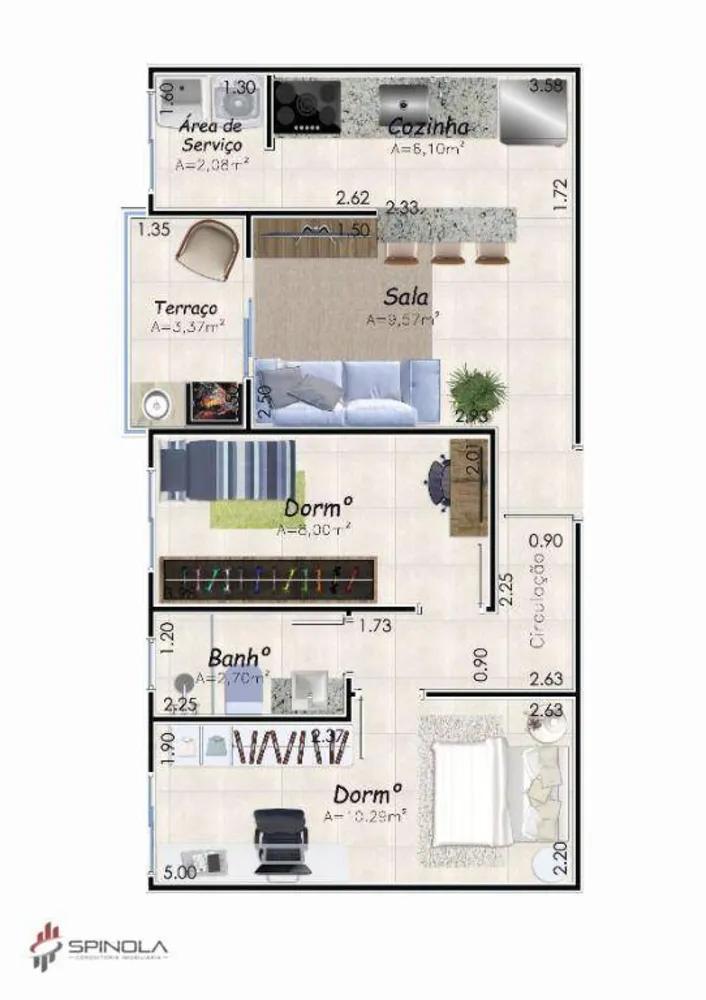 Apartamento, 2 quartos, 52 m² - Foto 6