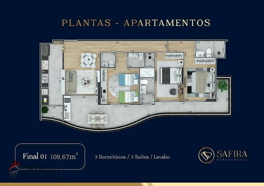 Cobertura, 3 quartos, 149 m² - Foto 10