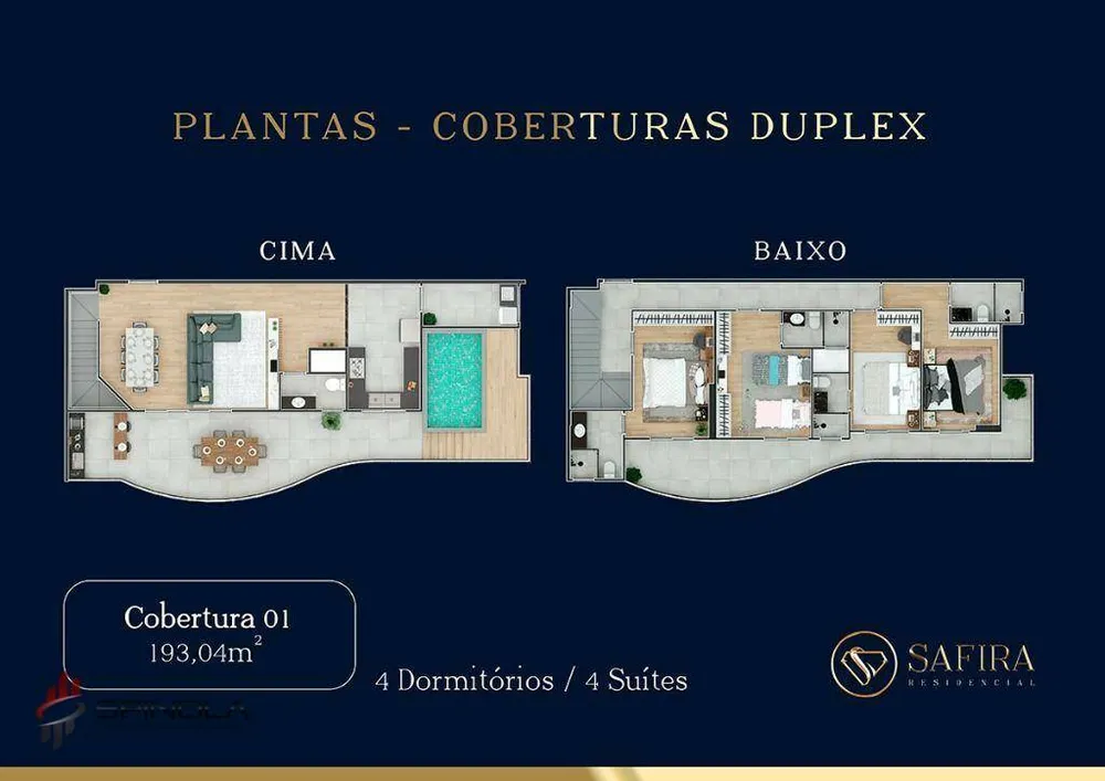 Cobertura, 3 quartos, 149 m² - Foto 12