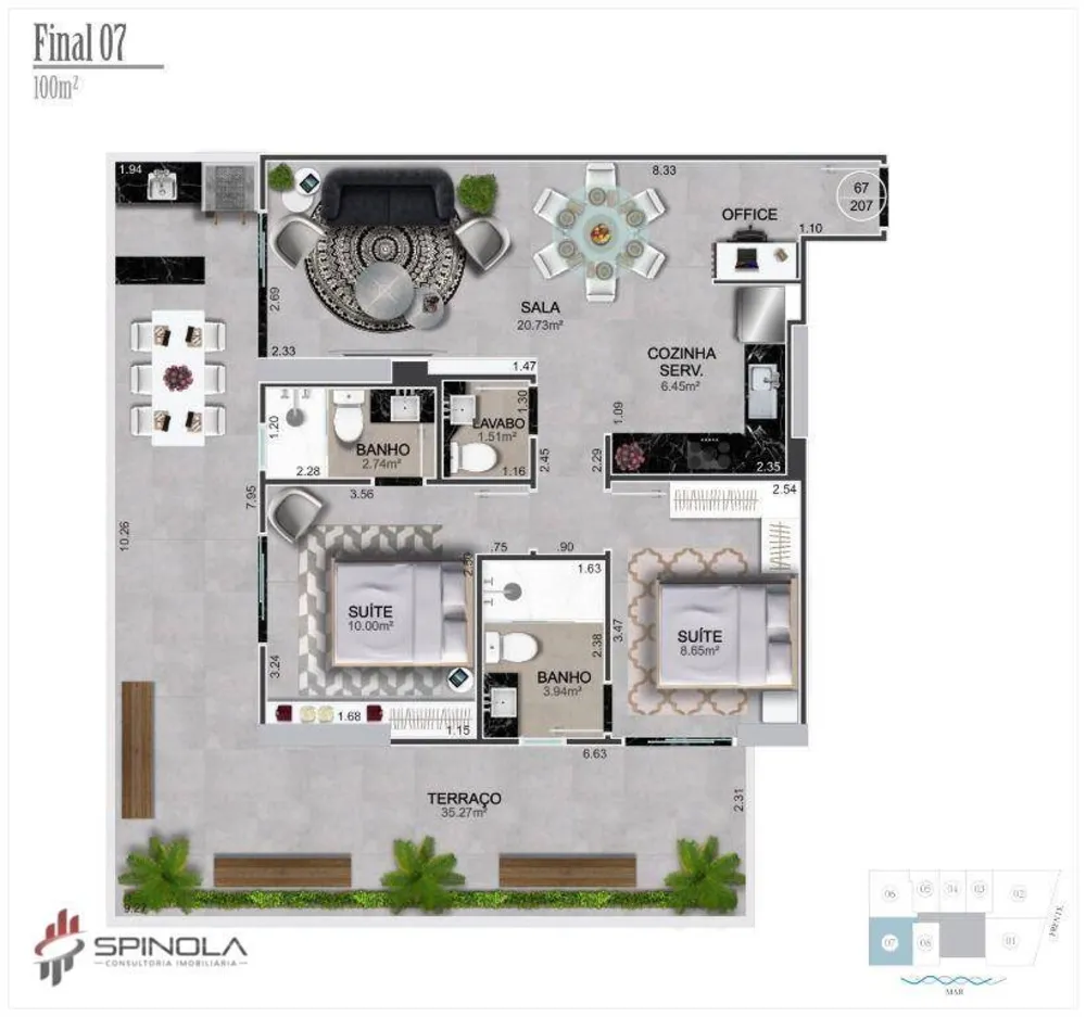 Cobertura, 2 quartos, 114 m² - Foto 4