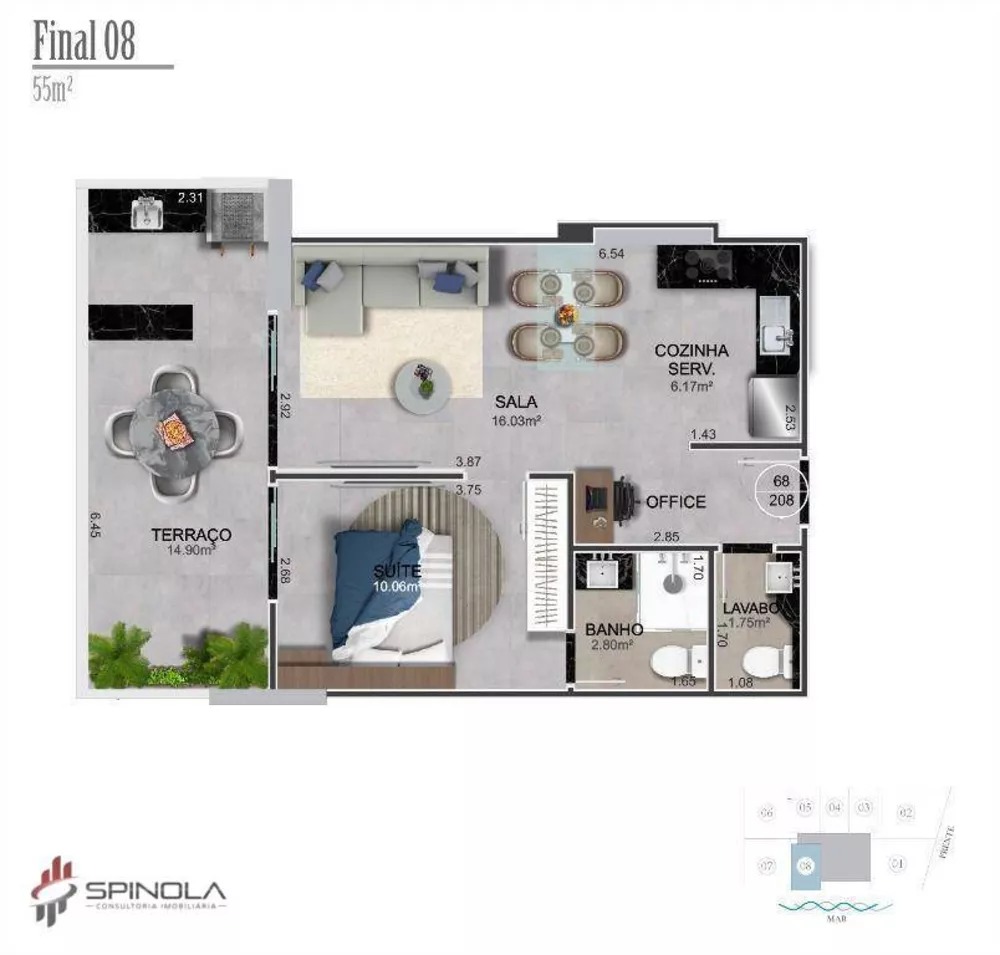 Cobertura, 3 quartos, 194 m² - Foto 3