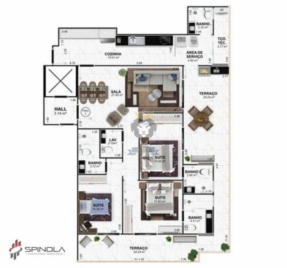 Apartamento, 3 quartos, 140 m² - Foto 12