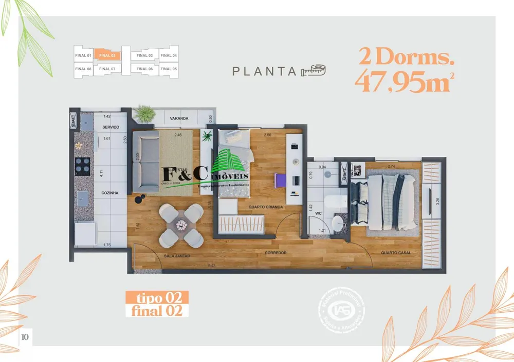 Apartamento, 2 quartos, 48 m² - Foto 4