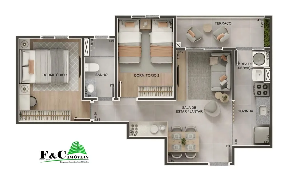 Apartamento, 2 quartos - Foto 12