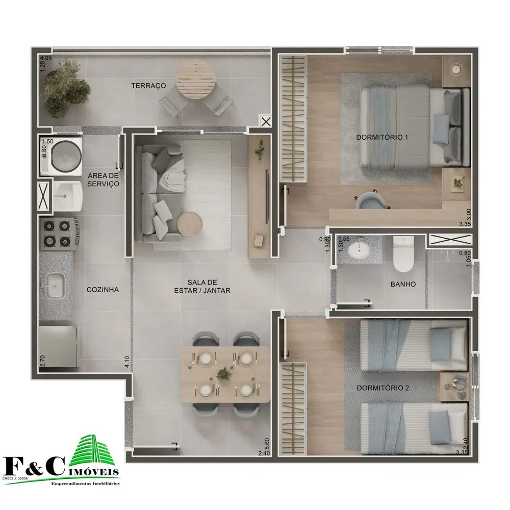 Apartamento, 2 quartos - Foto 4