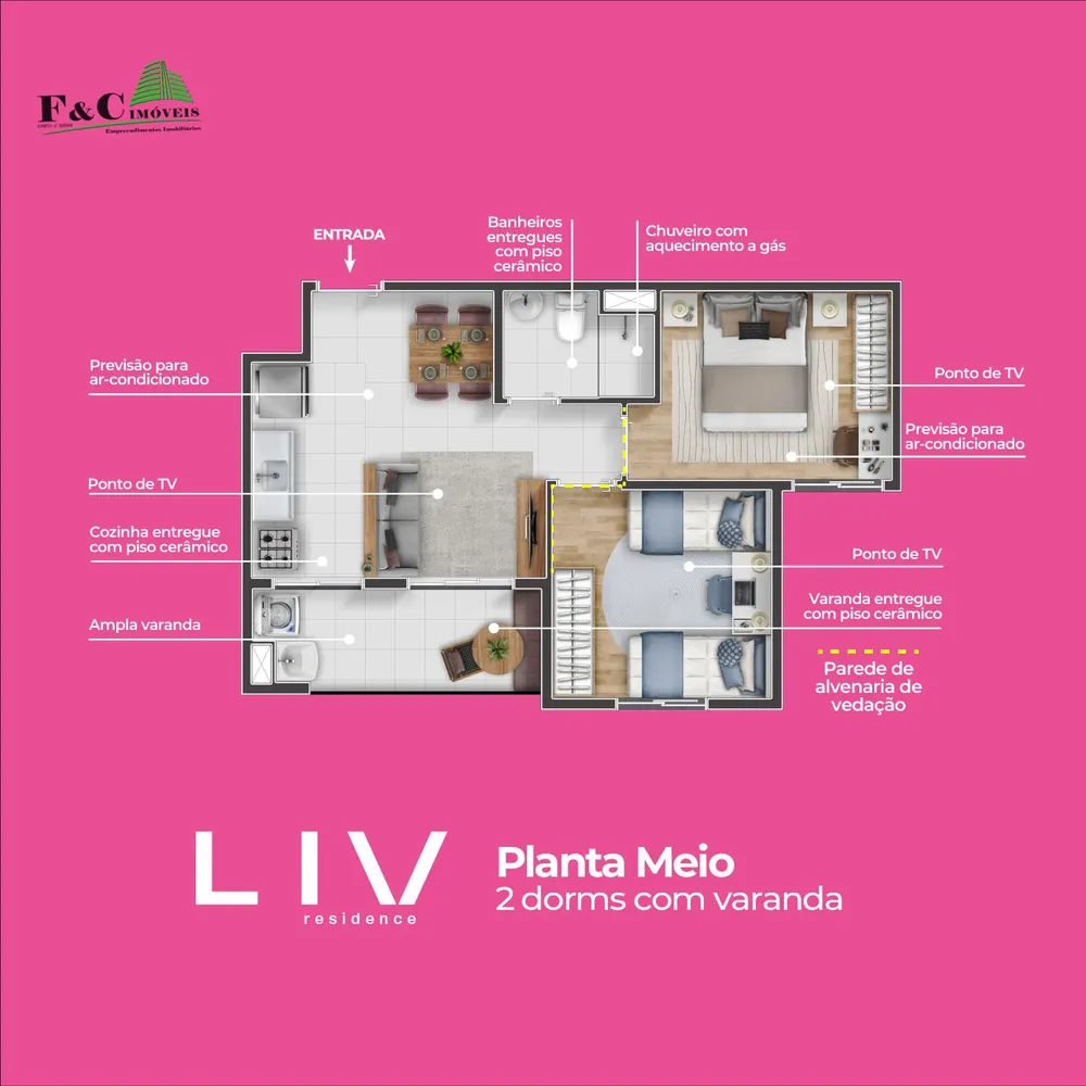Apartamento, 2 quartos - Foto 2