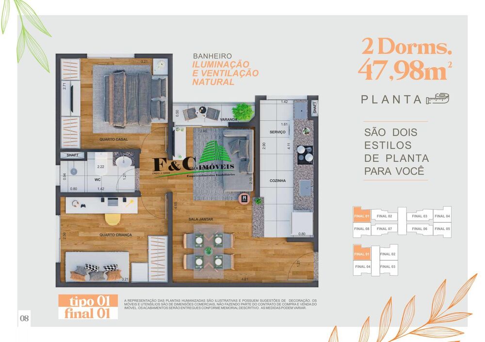 Apartamento, 2 quartos, 48 m² - Foto 13
