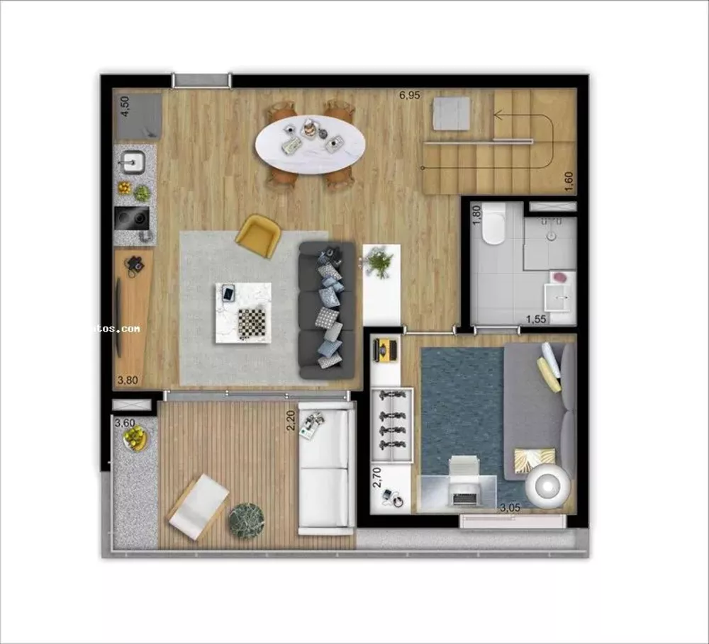Apartamento, 1 quarto - Foto 8