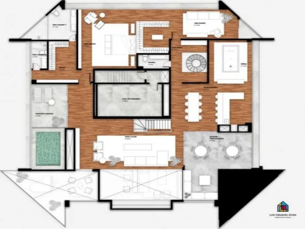 Cobertura, 5 quartos, 904 m² - Foto 2