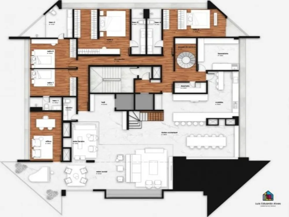 Cobertura, 5 quartos, 904 m² - Foto 3