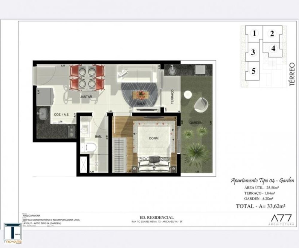 Apartamento à venda com 1 quarto, 26m² - Foto 14