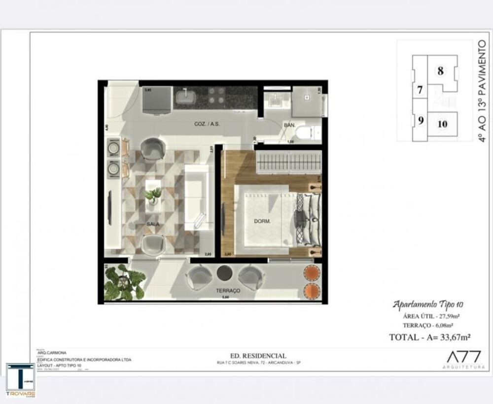 Apartamento à venda com 1 quarto, 26m² - Foto 16