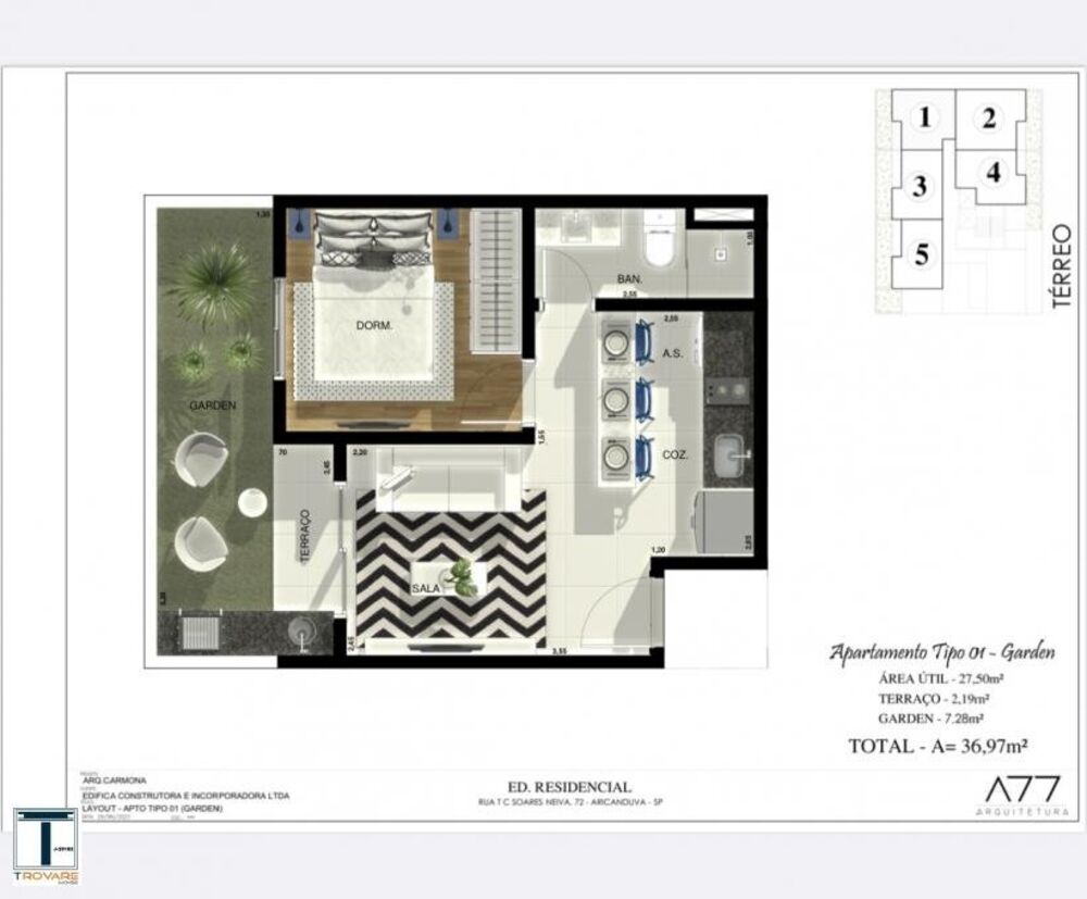 Apartamento à venda com 1 quarto, 26m² - Foto 19