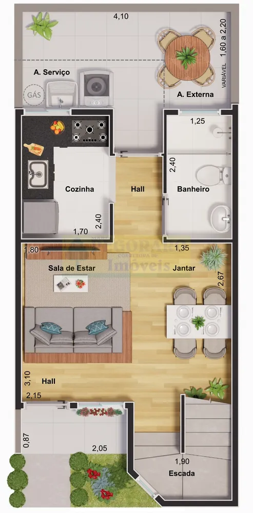 Casa, 2 quartos, 73 m² - Foto 11