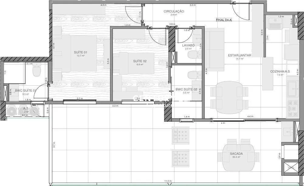 Apartamento, 2 quartos, 101 m² - Foto 5