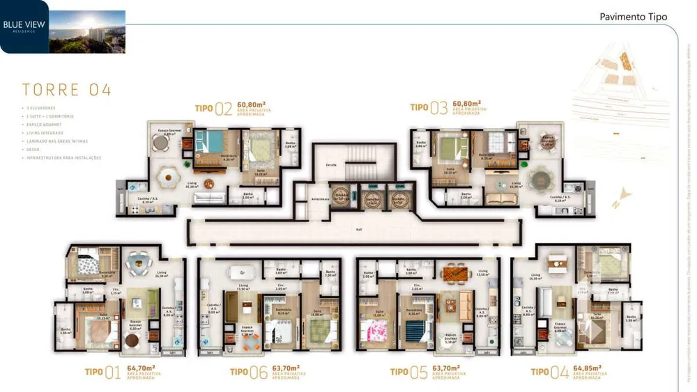 Apartamento, 2 quartos, 64 m² - Foto 3