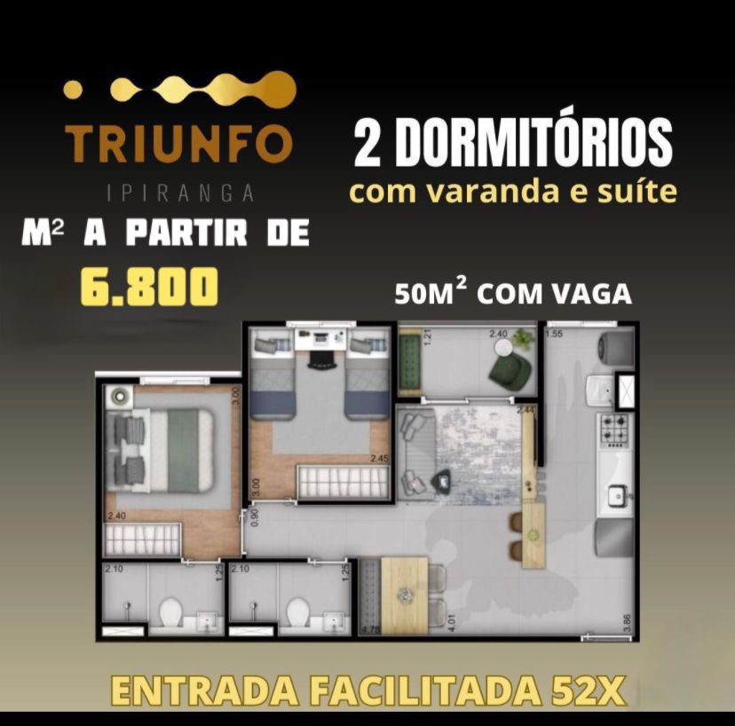 Apartamento à venda com 2 quartos, 50m² - Foto 5