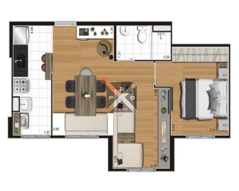 Apartamento, 1 quarto, 43 m² - Foto 10