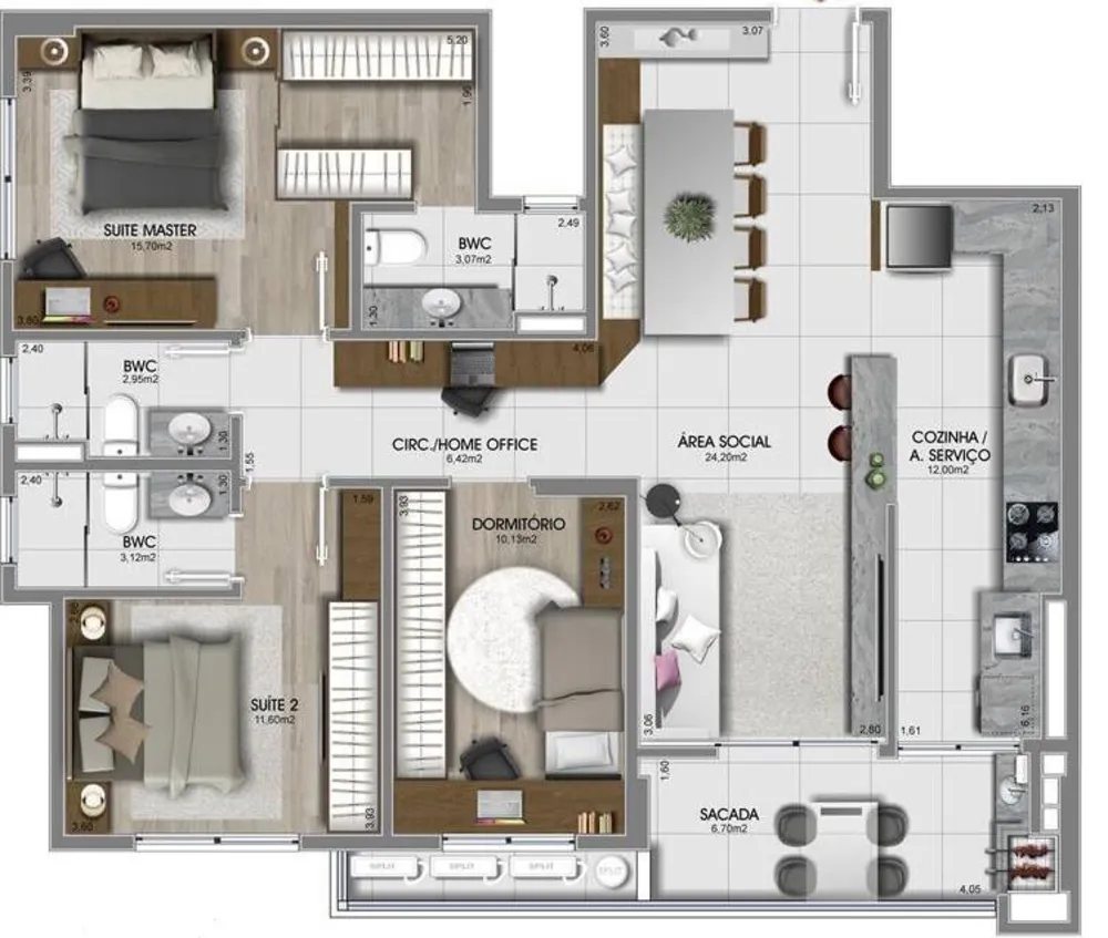 Apartamento, 3 quartos, 111 m² - Foto 14