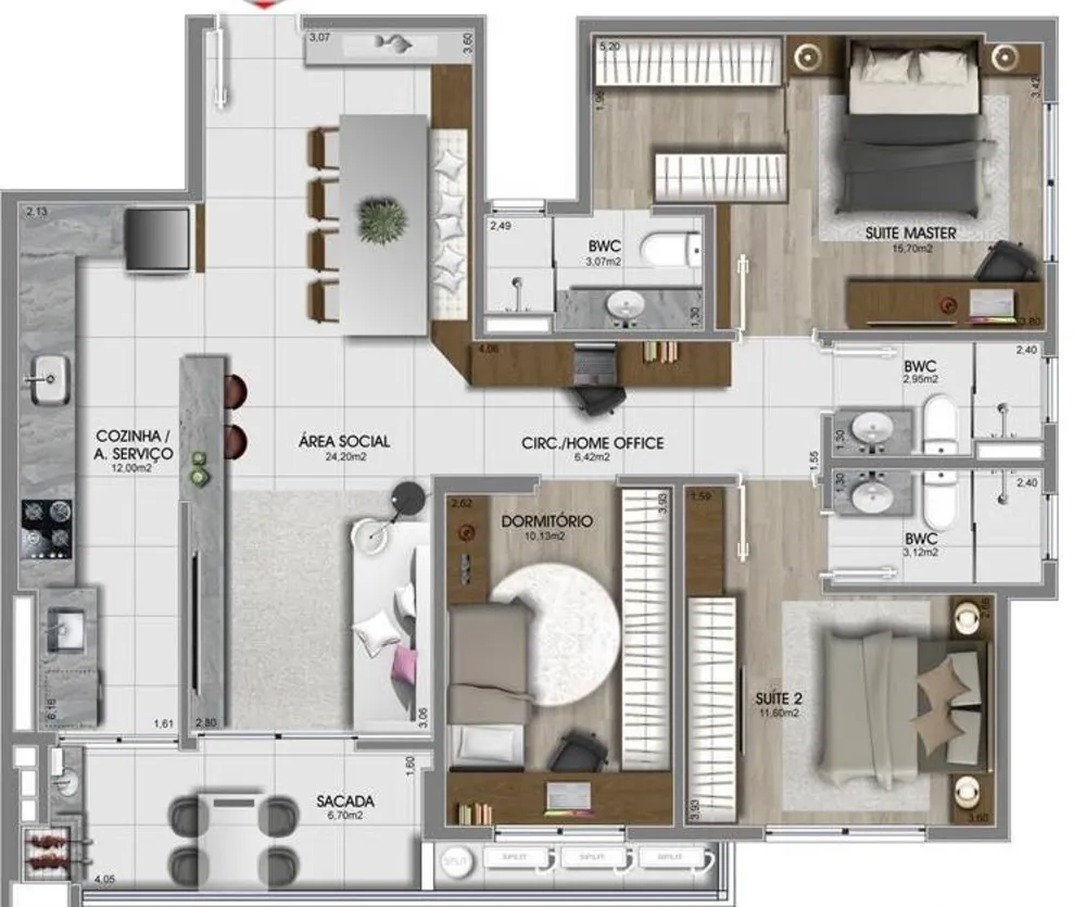 Apartamento, 3 quartos, 111 m² - Foto 15