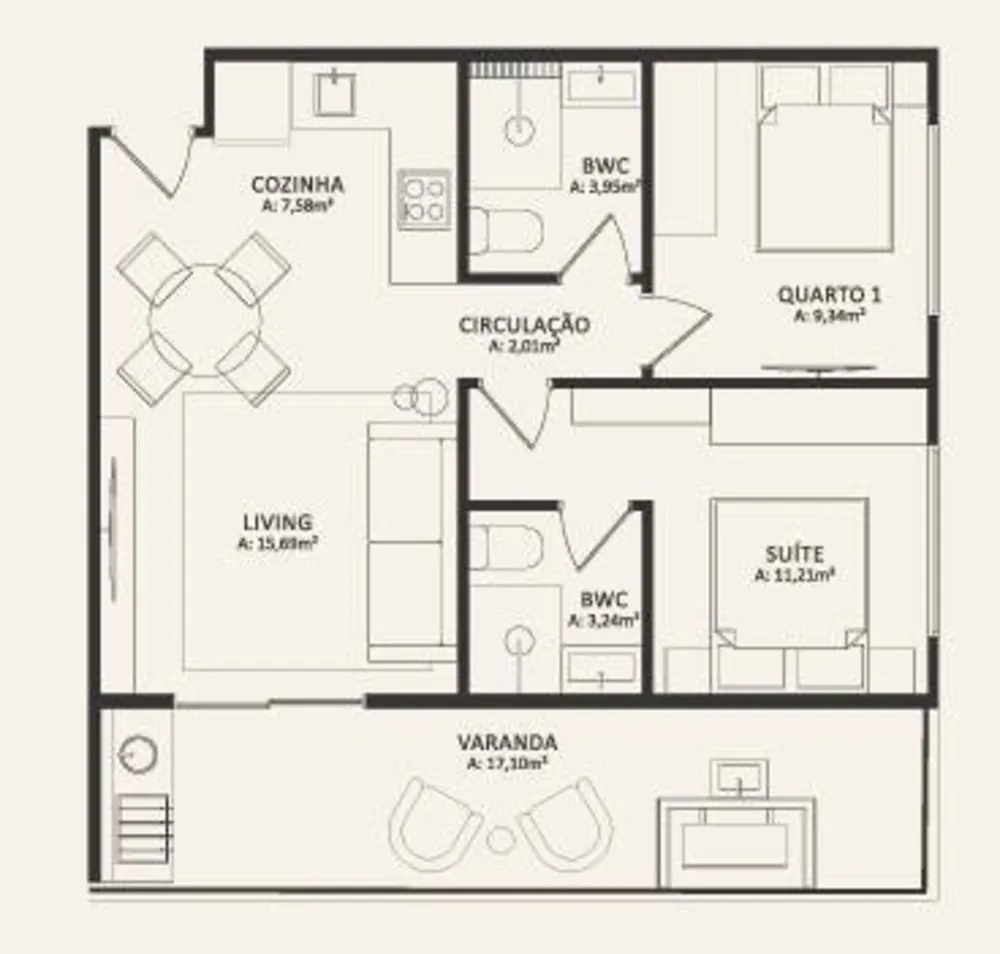 Apartamento, 2 quartos, 75 m² - Foto 16
