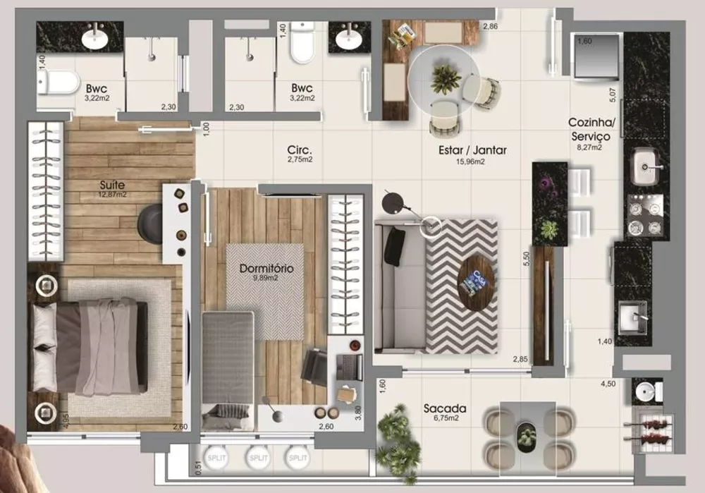 Apartamento à venda com 2 quartos, 79m² - Foto 9