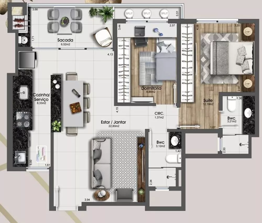 Apartamento à venda com 2 quartos, 79m² - Foto 8