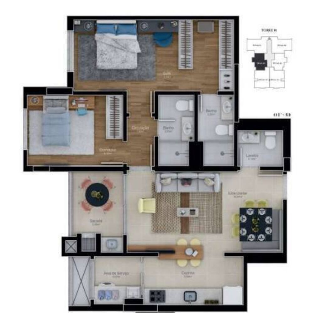 Apartamento à venda com 2 quartos, 79m² - Foto 4