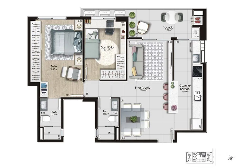 Apartamento, 2 quartos, 80 m² - Foto 19