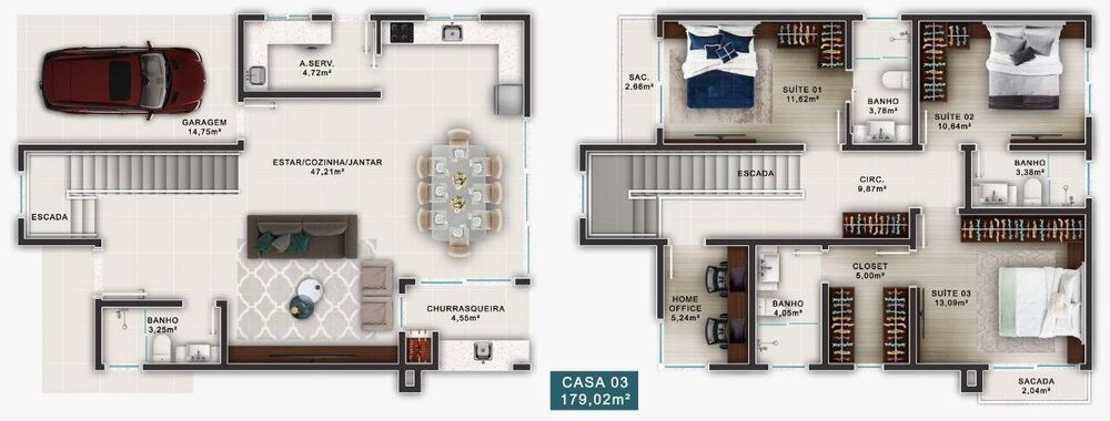 Casa, 3 quartos, 179 m² - Foto 4
